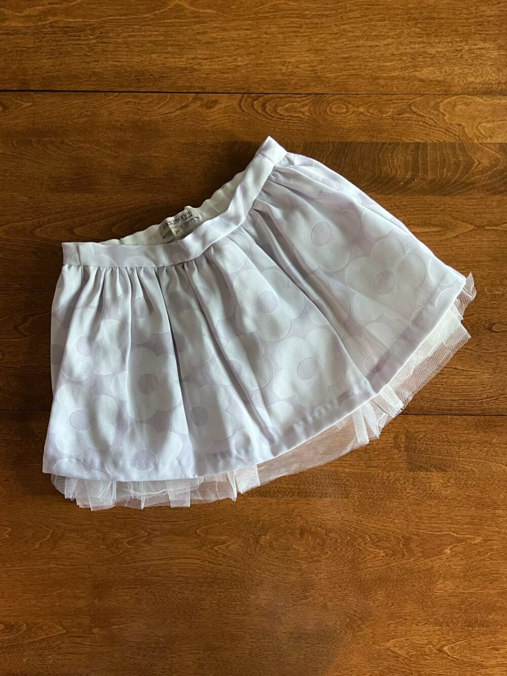 Hucklebones lavender floral tulle skirt 2T